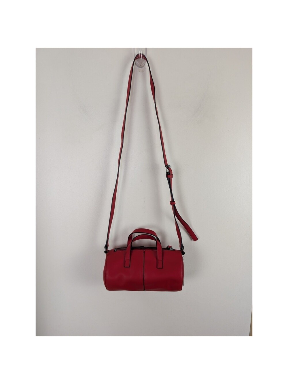 Simply Vera Wang Red Baguette Crossbody Purse Vegan Leather New With Tags Purse